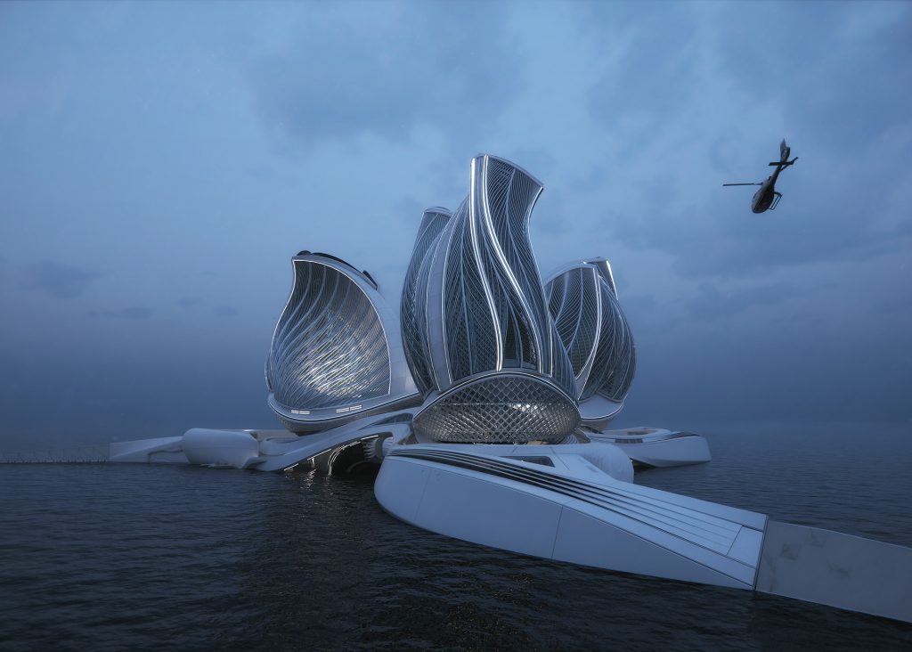 vedecká stanica na čistenie oceánu s názvom 8. Kontinent - projekt 