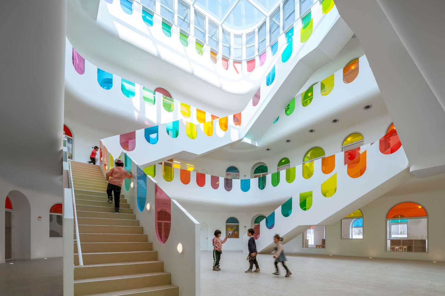 interiér škôlky od SAKO Architects v meste Tianshui v Číne