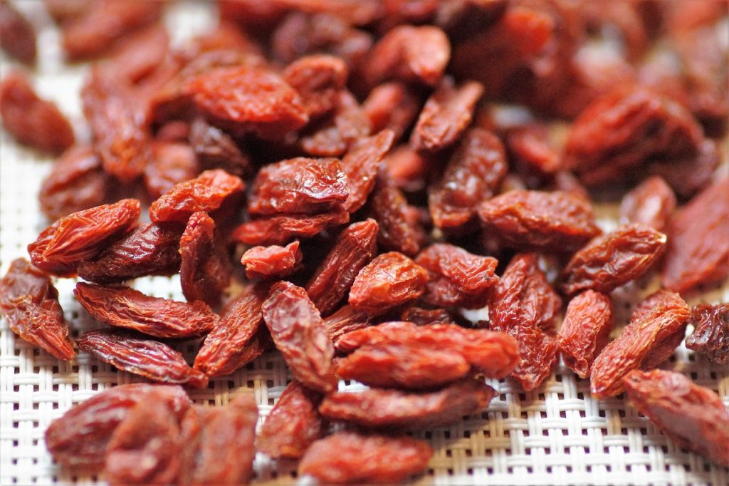 zdravé a chutné plody ovocia goji